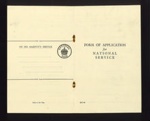 Army form ed60 - "Form of application for National Service"; 2226