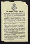 Recruitment Leaflet - "The Army Cadet Force" - November 1945; 1/11/1945; 1779