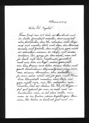 Copy POW letters , written by former inmate of camp 250 (Eden Camp), Georg Preiss, who was a P.O.W at Eden Camp in 1947/1948; 51910