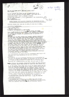 Document - signal from HQ Bomber Command to Air Ministry war room re: targets on Rhine; 9626 Document - signal from HQ Bomber Command to Air Ministry war room re: targets on Rhine; 9626