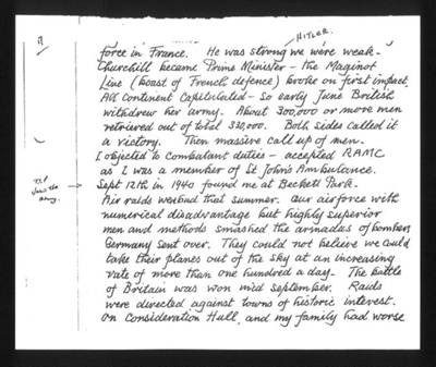 Account written by private Thomas Packer, soldier in the R.A.M.C. ; 79139