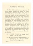 Warning notice - War Office request to parents, school teachers etc warning children not to touch strange metal objects; 35025