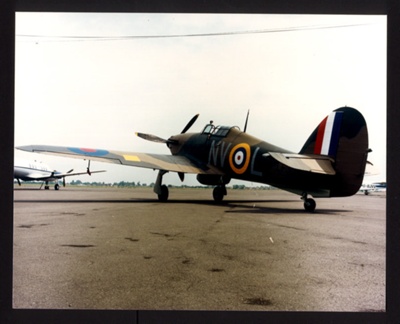 Photograph (colour) - Hurricane IF363 - R.A.F. 79 squadron - Cranfield College of Aeronautics; 6348 Photograph (colour) - Hurricane IF363 - R.A.F. 79 squadron - Cranfield College of Aeronautics; 6348