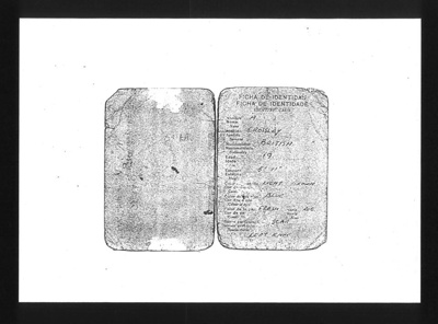 Correspondence & photocopy - D.E.M.S. identity card issued for Buenos Aires - 17/-8/1944 - "M.V. Brisbane Star"; 17/08/1944; 7689