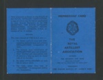 Membership card - "The Royal Artillery Association" - George Coward - Selby - Yorkshire; 34525