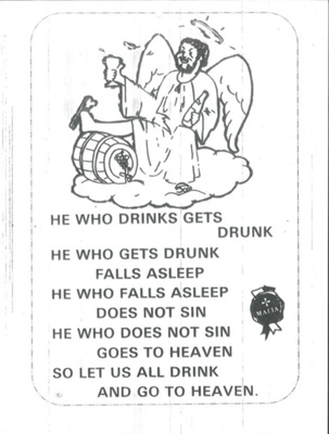 Humorous prose - "He who drinks gets drunk"; 36450 Humorous prose - "He who drinks gets drunk"; 36450