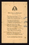 Poem - "Help them to defend you" by G.A. Pearson of Pickering - tribute to the army - navy - Royal Air Force & Merchant Navy; 6344