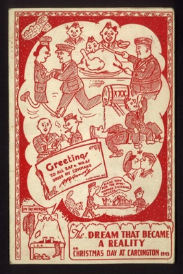 R.A.F. Christmas day menu - R.A.F. station Cardington - 25/12/1943; 25/12/1943; 13143