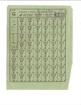 Sheet (green) from Ration Book - possibly for bread rations - "P.M. Middleton"; 36987