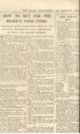 Newspaper Clipping - How To Buy For The Reserve Food Store - Daily Telegraph & Morning Star - 22/7/1939; 83741 Newspaper Clipping - How To Buy For The Reserve Food Store - Daily Telegraph & Morning Star - 22/7/1939; 83741