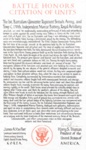 Printed copy - Battle Honours - Citation of Units - 1st Bn Gloucester Regiment + "C" Troop 170th Independent Mortar Battery - Royal Artillery; 38085 Printed copy - Battle Honours - Citation of Units - 1st Bn Gloucester Regiment + "C" Troop 170th Independent Mortar Battery - Royal Artillery; 38085