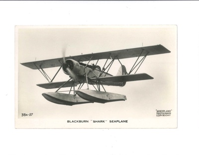 Photograph - "Blackburn shark" seaplane; 36546 Photograph - "Blackburn shark" seaplane; 36546