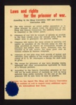 German propaganda leaflet - "Laws and rights for the prisoner of war" / ""Or what did you think ?"; 5096