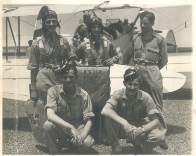W J Crimmin and other Course 1 Cadets at Primary Training at Thunderbird Field - 1941; 84036