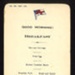 Menu- from the ship S.S. Mataroa, Egypt sailing to Tilbury, England jan 1945; 78858