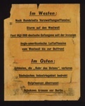 British propaganda leaflet (in German) - "Im westen" (west) & "Im osten" (east); 4998
