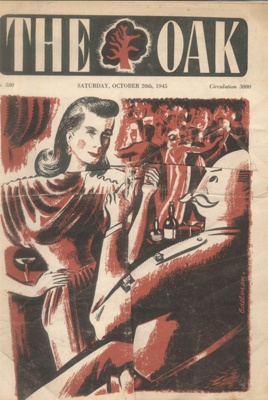Newsletter - "The Oak" 20/10/1945 no: 580 - 46th Division magazine; 20/10/1945; 38165 Newsletter - "The Oak" 20/10/1945 no: 580 - 46th Division magazine; 20/10/1945; 38165