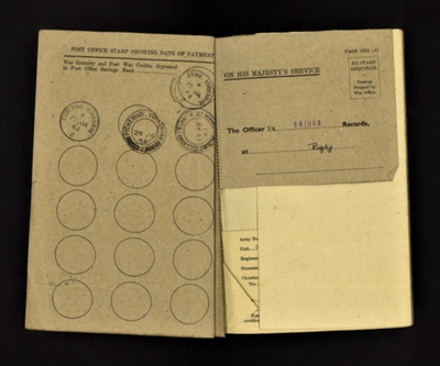 Army book x801 - soldier's release book class "A" - Gnr S. Smith 1750686 R.A. (H.A.A.) - 24/12/1945; 24/12/1945; 5859