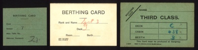 Berthing card x3 ; 78866