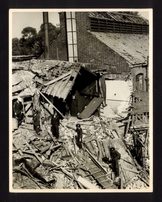 Official copyrighted war photograph- 7th September 1940- wrecked hospital in East end of London; 56489