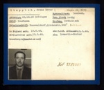 German P.O.W. record card - Franz Xaver Steppich - German - Dob 22/12/1905; 6605