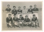 Photograph - company football team - 19th field survey Regiment - Royal Engineers - fayid - Egypt 1947 - Mr Shawcross - back row - extreme right; 37319 Photograph - company football team - 19th field survey Regiment - Royal Engineers - fayid - Egypt 1947 - Mr Shawcross - back row - extreme right; 37319