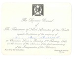 Invitation card - from the Supreme Council of the Federation of Arab Emirates to Mr & Mrs Middleton - 11/02/1960; 11/02/1960; 36551
