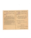 National Registration Identity Card (buff) - Margaret A. bell - Hull - 21/05/1940; 21/05/1940; 34899