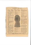 Press cutting - "Knit him this new Balaclava"; 34947
