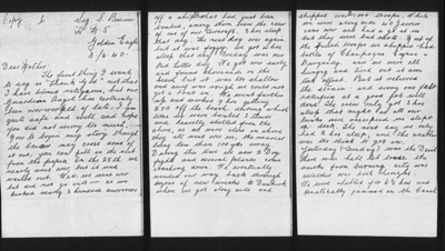 Photocopy of letter - from Sig. S Brewer "H.M.S. Golden Eagle" - Thames paddle steamer - re: evacuation at Dunkirk - 03/06/1940; 3/06/1940; 7630