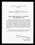Allied force headquarters - special order of the day - April 1945 - final victory is near; 1/04/1945; 2969 Allied force headquarters - special order of the day - April 1945 - final victory is near; 1/04/1945; 2969