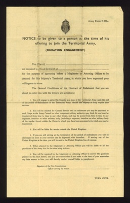 Army form e531a - "Certified copy of attestation" - Norman Jack Winham - Royal Engineers - 06/11/1940; 6/11/1940; 7552