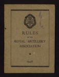 Booklet- "Rules of the Royal Artillery Association" - 1946; 1/01/1946; 6475