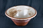 Earthenware pancheon/dairy bowl. Approx. 47 cm diameter. Belonged to Bob Peace's family.; 78129