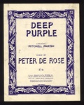 Sheet Music - "Deep Purple" by Mitchell Parish & Peter De Rose - 1939; 1/01/1939; 6263