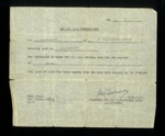 Entry pass for driver to enter Eden Camp - 1947. L. Robinson, Vine Street, Norton.; 21865 Entry pass for driver to enter Eden Camp - 1947. L. Robinson, Vine Street, Norton.; 21865