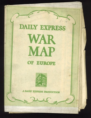 Map - "Daily Express" war map of Europe; 5065