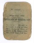 Certificate of registration no: 992735 - Wincenty Dopierala - Polish - issued 03/01/1948; 3/01/1948; 37473