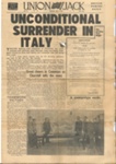 Army newspaper - Union Jack 03/05/1945 - "Unconditional Surrender in Italy"; 3/04/1945; 36668 Army newspaper - Union Jack 03/05/1945 - "Unconditional Surrender in Italy"; 3/04/1945; 36668