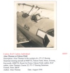 Alun Thomas in the cockpit of a PT-17 Boeing Stearman Training Aircraft - Course 22 - Falcon Field - August 1944 - Photo No. 00009; 83466