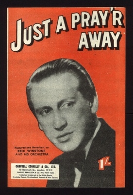 Sheet Music - "Just a Prayer Away" by Charles Tobias & David Kapp - 1944; 1/01/1944; 6225
