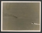 Official copyrighted war photograph - 26th August 1940 - ship racing to a burning Nazi plane off the South East coast; 56583 Official copyrighted war photograph - 26th August 1940 - ship racing to a burning Nazi plane off the South East coast; 56583