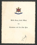 Christmas card - "The Queen's Own Cameron Highlanders"; 3095