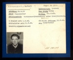 German P.O.W. record card - Herbert Krueger - German - Dob 25/09/1919; 6584