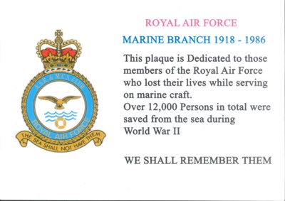 Artwork for R.A.F. air sea rescue plaque - A.S.M. / M.C.S. club; 35893