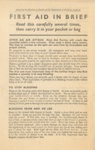 Leaflet - First Aid In Brief - Ministry of Health; 83731