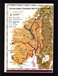 Map of German army's "Norwegian campaign" 9th April to 3rd May 1940; 9/04/1940; 9023
