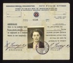 Identity paper - issued by Hadassah, medical organization, 02/07/1946 - Miss Sarah Batten, nurse; 12/07/1946; 55913