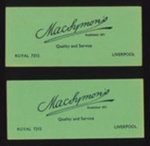 Advertisement - blotting papers (7) - ""Macsymon's" - quality and service - Royal 7212 Liverpool; 6029
