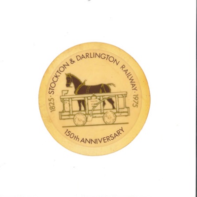 Motor tax disk holder (plastic) - "150th anniversary - stockton & Darlington railway - 1825-1975; 35606 Motor tax disk holder (plastic) - "150th anniversary - stockton & Darlington railway - 1825-1975; 35606